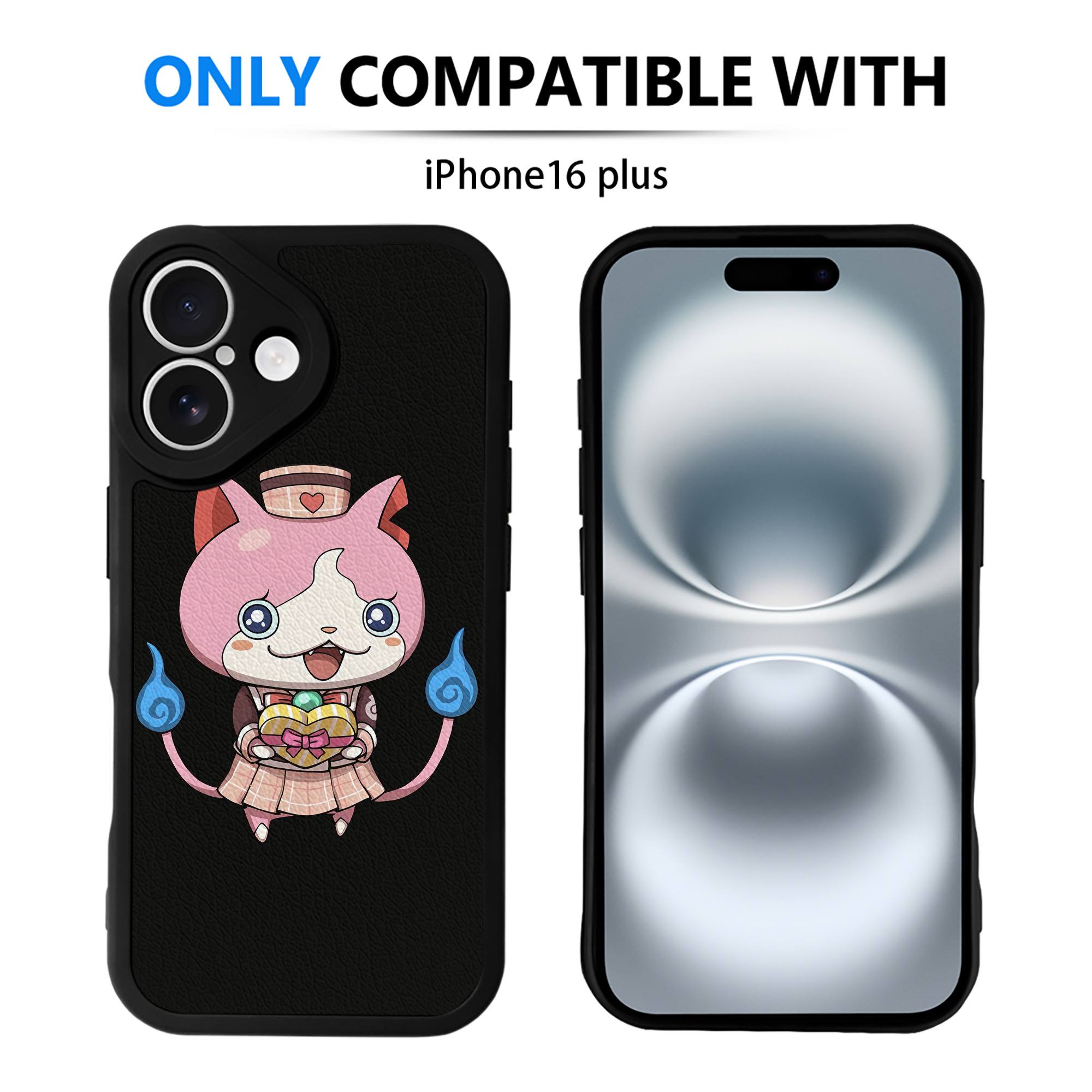 （画像用） 妖怪ウォッチ Yo-kai Watch 【iPhone 16シリーズ対応】シリコンスマホケース（レザー調） 材質：シリコン